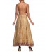 MORPHEW ATELIER Crystal & Snakeskin Trimmed Gown Made From Antique Victorian Silk Woven With Angels In Real Gold