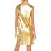 1960S MORPHEW COLLECTION Gold Leather Studded Mod Zipper Dress