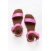 Than Pink Leather Buckle Sandal