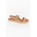 Dunham Camel Woven Platform Sandal