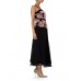 MORPHEW ATELIER Black & Pink Chiffon Chanel Inspired Gown Made With 1980S Ribbon Lace