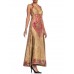 MORPHEW ATELIER Crystal & Snakeskin Trimmed Gown Made From Antique Victorian Silk Woven With Angels In Real Gold