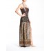 MORPHEW ATELIER Haute Couture Beaded Gown With High Slit Made From Antique Indian Sari Silk Woven Metal Fibers